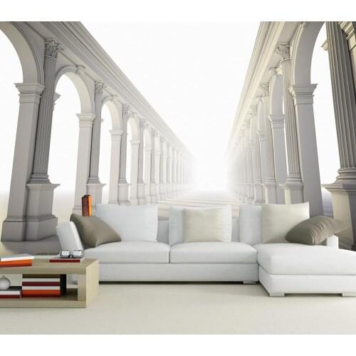 Custom wallpaper 3D architectural space background wall