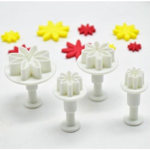 Fondant Cake Cutter Plunger Cookie Mold Sugarcraft Flower Decorating Mold Cake Decorating Tools Plunger Paste Sugar Craft Die