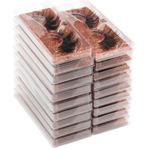 SHIDISHANGPIN wholesale false eyelashes fashion hand made 3d mink volume eyelashes natural messy soft lashes for makeups In Bulk