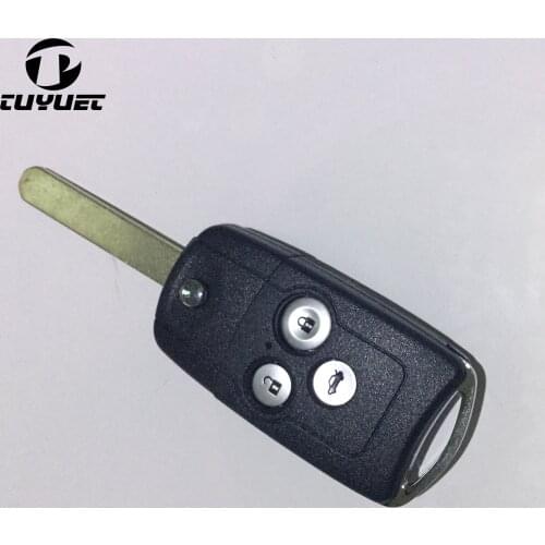 Brand New Uncut Blade 3 Buttons FOB Case Flip Remote Key Shell For Honda Accord Spirior CRV