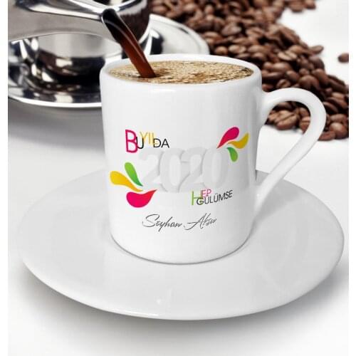 Tailor-made This Year All Gülümse Themed Turkish coffee Cup