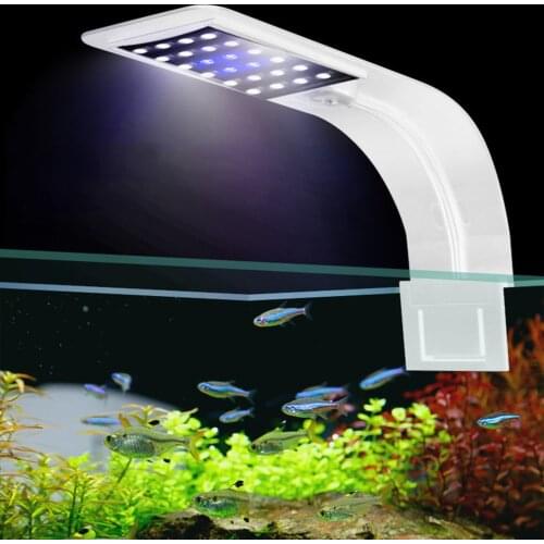 Super Slim LED Aquarium Light Lighting plants Grow Light 5W/10W/15W Aquatic Plant Lighting Waterproof Clip-on Lamp For Fish Tank