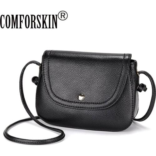 COMFORSKIN Genuine Leather Messenger Bag For Women Dropshipping Fashion Style Woman Bag сумки через плечо 2020 Ladies Handbags