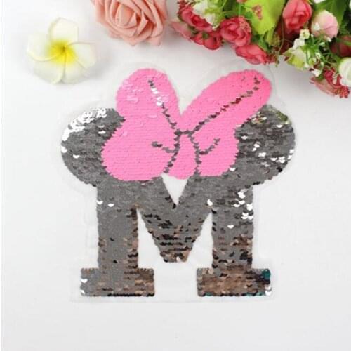 Clothes Embroidery Reversible Patches Sewing Sequins Patch Motif Appliques Brand Patch DIY Garment