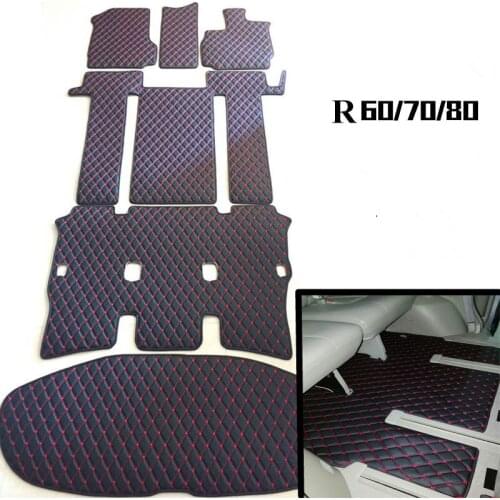Good quality! Full set car floor mats for Right Hand Drive Toyota Noah R60 R70 2013-2001 7 8 seats waterproof durable carpets