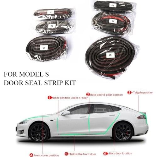Quality Car Door Seal Strip Kit Soundproof Strip Noise Insulation Weather Strip Sealing for Tesla Model S