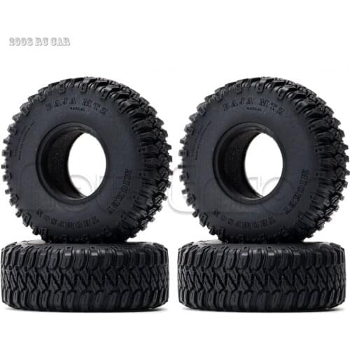 1:10 4Pcs 1.55 Soft Rubber Terrain Wheel Tires for RC Crawler Car MST JIMNY Axial YETI AXI90069 D90 TF2 Tamiya CC01 LC70