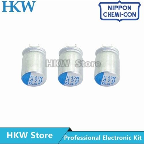 10pcs 470UF 6.3V NCC 6x8mm Super Low ESR 6.3V470uF For Motherboard VGA Solid Capacitor NIPPON CHEMI CON 470UF6.3V 6*8