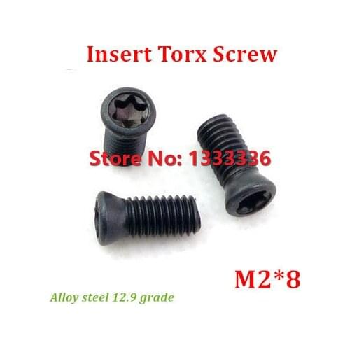 100pcs/lot M2*8 Insert Torx Screw Replaces Carbide Inserts CNC Accessories Lathe Tool/Blade Cutter Bar Alloy Steel 12.9
