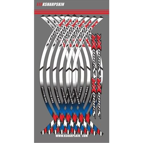 12 X Motorcycle outer ring sticker stripe wheel accessories decorative reflective decals Suitable for BMW S1000XR stickers