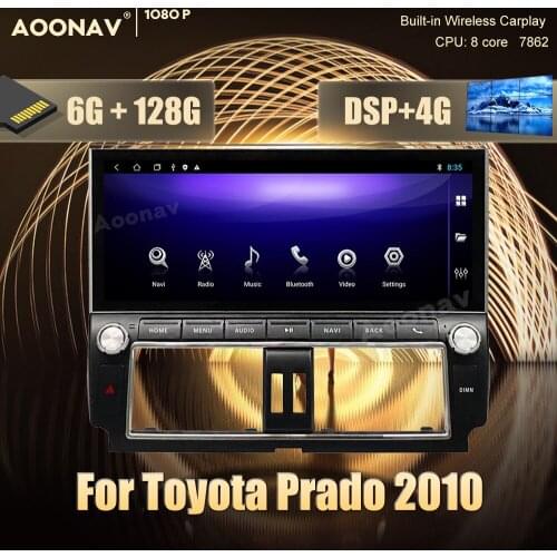 128G 2 din Android car radio For Toyota Prado 2010-2017 car GPS navigation DvD player multimedia Stereo receiver Head Unit