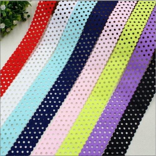1572938 , hot sale 28mm hollow dots solid Grosgrain ribbon,8 color mix DIY handmade materials,Clothing accessories,Gift Wrapping