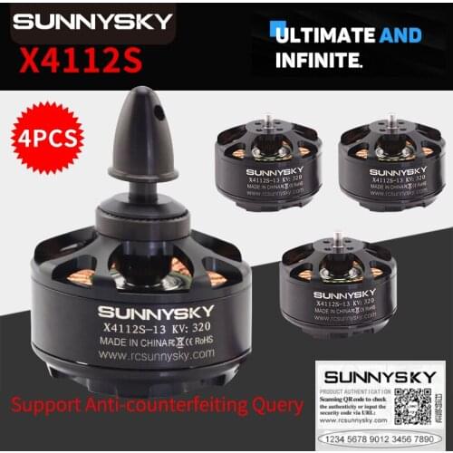 4pcs/lot SUNNYSKY X4112S 320KV 400KV 485KV Outrunner Brushless Motor for Multi-rotor Aircraft