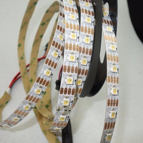 DC12V addressable 4m/reel SK6812-RGBW(warm white) led addressable strip;60leds/m with 60pixels/m;non-waterproof;;WHITE PCB