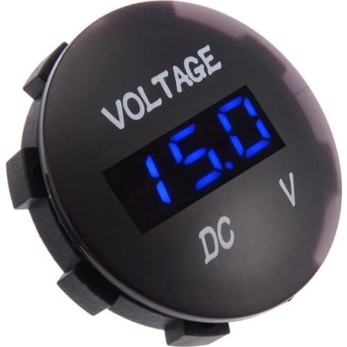 For Auto Battery Accessories DC 12V-24V Car Motorcycle LED Panel Digital Display Volt Voltage Gauge Meter Mayitr