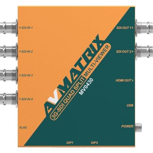 AVmatrix MV0430 Scaling 4 Channel 3G-SDI Multiviewer, 3G-SDI Scaling Converter & Multiviewer, SDI to HDMI conversion