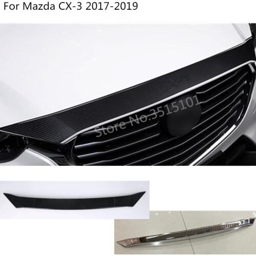 Car Cover Bumper Engine Trim Racing Front Grid Grill Grille Frame Edge 1pcs For Mazda CX-3 CX3 2017 2018 2019 2020