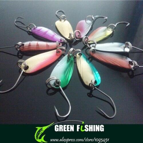 Free shipping 50pcs 2.5g New hard small spoon bait fishing lure Metal Fishing Lures Spoons Bait small Spoon Lures