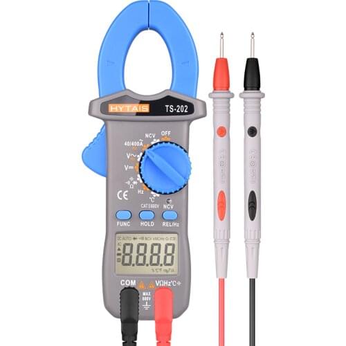 HYTAIS Digital Clamp Meter TS200 Series Ohm Hz 600V AC DC Capacitance Temperature Tester NCV Detector True RMS Pliers Ammeter