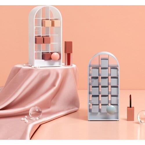 Lipstick Holder 18 Spaces Lipstick Organizer Display Stand Cosmetic Makeup Organizer for Lipstick Brushes Bottle