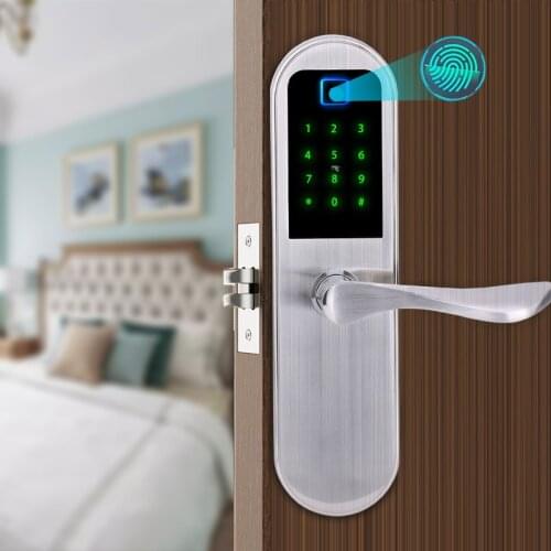 Bedroom Fingerprint Doorlock Room Password Smart Lock Indoor Wooden Door Lock Spherical Lock Match Card Mechanical Key Locks