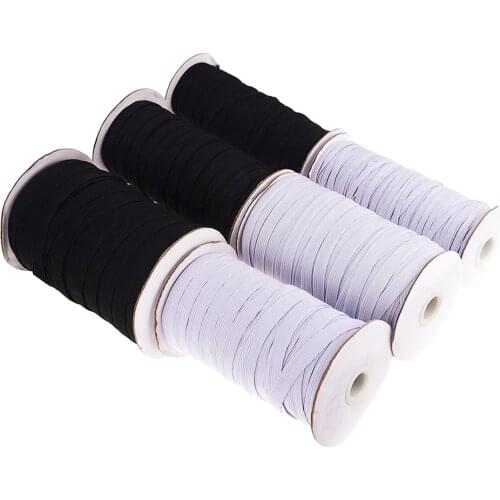 1pcs 1meter Width 0.3 To 1.2cm Sewing Elastic Band White Black High Elastic Fiat Rubber Band Waist Band Sewing Stretch Rope