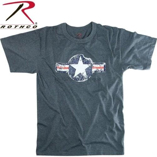 Rothco Vintage Army Air Corps T-Shirt - Navy New Arrival Men Summer Trendy Mens Hip Hop Short Sleeve Tee Tops T Shirt