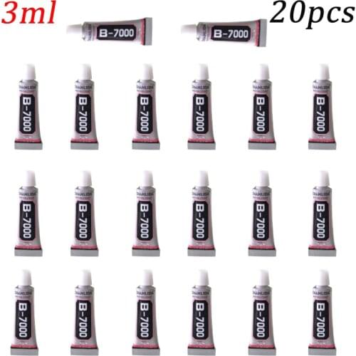 20 Pcs 3ml B-7000 Glue B7000 Multi Purpose Glue Adhesive Epoxy Resin Repair Cell Phone LCD Touch Screen Super Glue B 7000