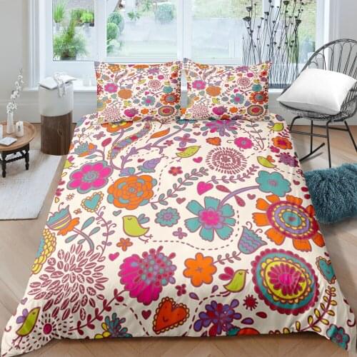 3D Print Duvet Cover Sets Dropshipping 2/3pcs (Single1Pillowcase) Boy Girl Kid With Pillowcase Datura flower Fink NO5