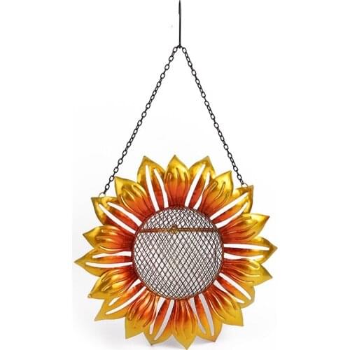 Sunflower Bird Feeder Flower-Shaped Bird Tray Garden Decoration Pile