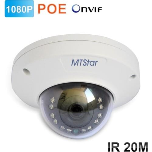 MTStar 1080P Mini IP Dome Camera Support 64G TF Card POE Onvif IR Night Vision IP Security Camera