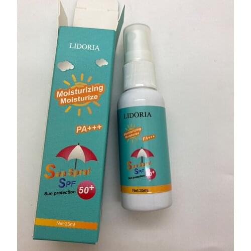 LIDORIA 35ml moisturizing sunscreen spray SPF 50+ moisturizing isolation anti-ultraviolet face and body care to prevent skin dam