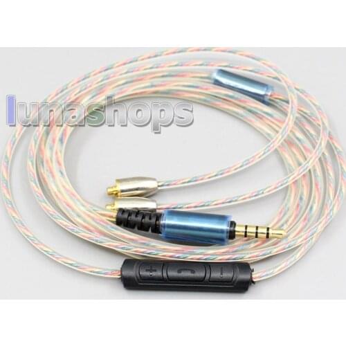 LN005064 Mic Remote Volume Earphone Cable For Shure se215 se315 se425 se535 Se846 Iphone/Android