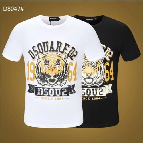The new Dsquared2-Animal print cotton T-shirt, designer custom style, new arrival D8047
