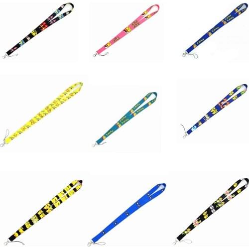 Pokemon Pikachu New Anime Pet Multi-function Keychain Mobile Phone USB Neckband Lanyard Card Badge Holder Ribbon Ribbon