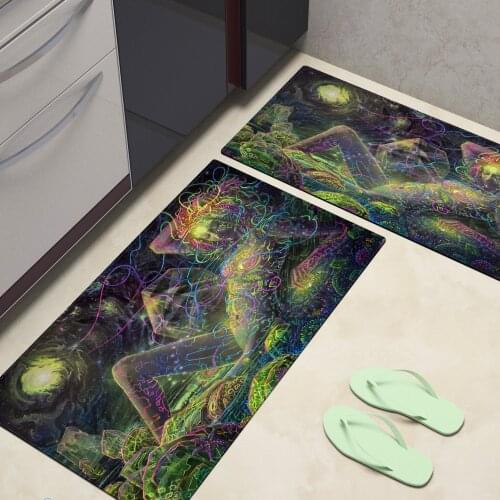 Psychedelic Mandala Floor Mat Sofa Soft Area Rugs Living Room Bedroom Bathroom Decoration Large Carpet Print Datura Stramonium