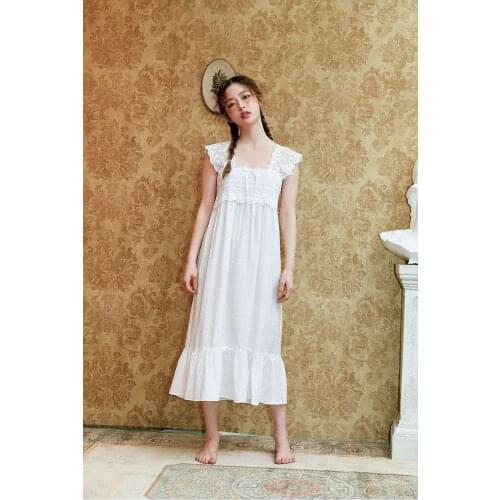 S029 Sexy cute Lace Cotton Nightdress womens lingerie nightgown sleepwear