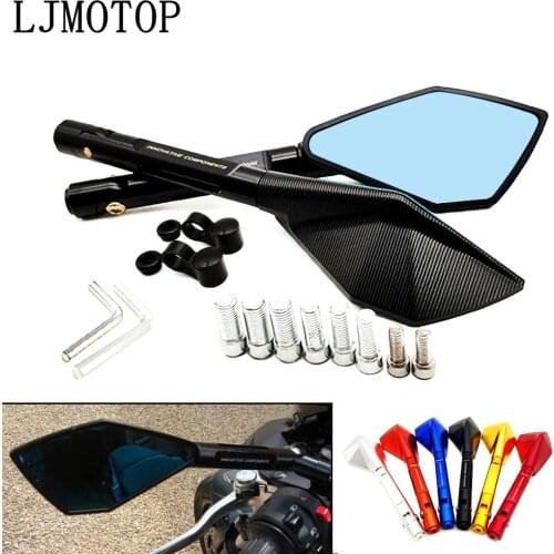 Universal Motorcycle Rearview Mirror Moto side Mirrors CNC black For Ducati HYPERMOTARD 821 SP HYPERMOTARD 939 SP