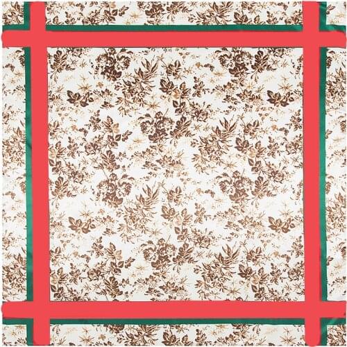 90*90cm 2017 Luxury Brand Women Silk Scarfs, Female European Style Print Chain Square Scarves/Spring Summer Shawls For Ladies