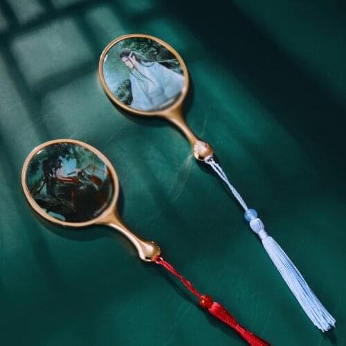 1pcs Grandmaster of Demonic Cultivation Lan Wangji Ancient Tassel Portable Makeup Mirror Cosmetic Mirrors Women Girl Gift