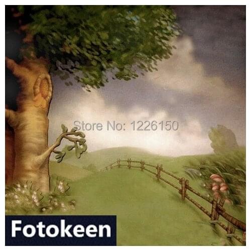 10ft*20ft Hand Painted Fantasy muslin Backdrop, photography studio FC0083,cloth photography background,photo backdrop for studio