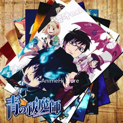 10 pcs/set Anime BLUE EXORCIST posters Okumura Rin Amaimon Shiemi Moriyama wall pictures for Colletion A3 42x29CM Stickers