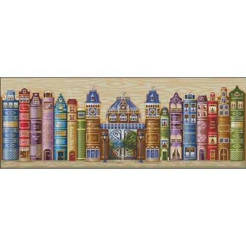 100% egypt cotton Cross stitch set Lovely Cute Counted Cross Stitch Kit Book World Kingdom Books Reading