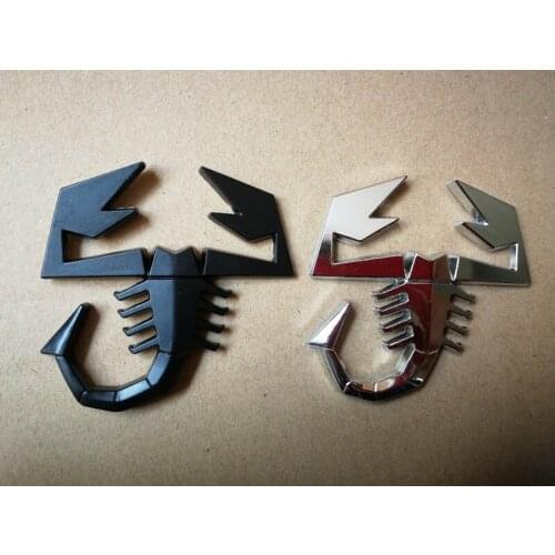 1X New 3D Scorpion Car Metal Adhesive Badge Emblem Decal Sticker for Fiat 500 Punto Bravo Stilo Panda Abarth 500 Stickers