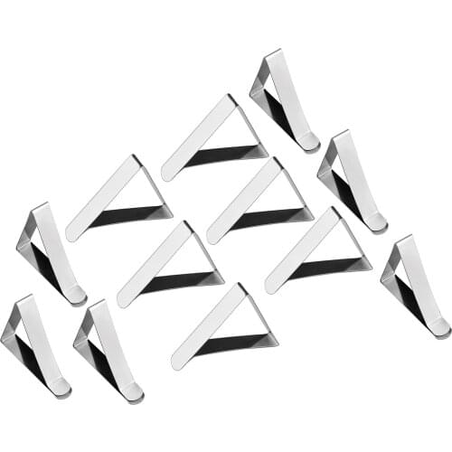 6/12Pcs Tablecloth Clips Stainless Steel Cloth Clamps for Home Restaurant Weddings Party Picnics Tablecloth Holder