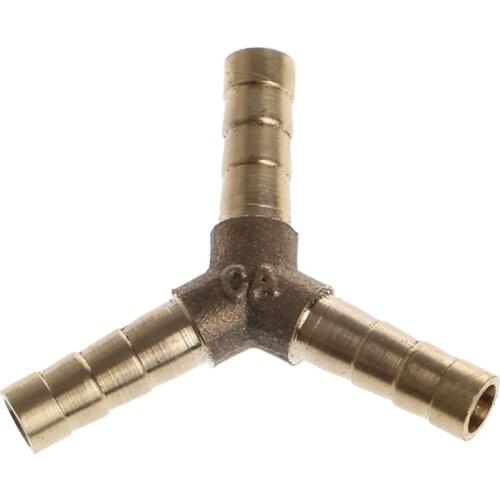 6-16mm Brass Y Piece 3 Way Fuel Hose Joiner Connector For Air Oil Gas Jy25 19 Droship