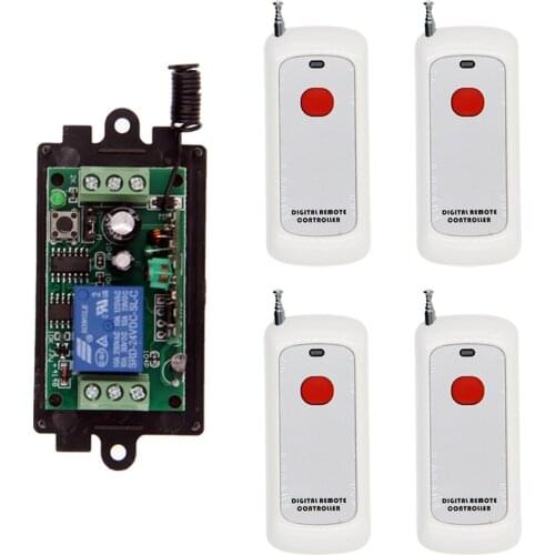 500m Long DC 9V 12V 24V 10A 1CH 1 CH Wireless Remote Control Switch Relay Output Radio RF Transmitter + 315/433 Receiver