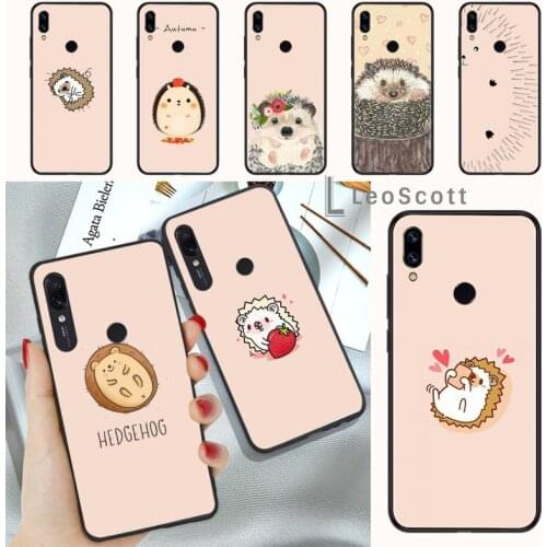 Cute Animal Hedgehog Cartoon Phone Case For xiaomi Redmi 5 5A plus 7A 8 note 2 3 4 5 5A 6 7 GO K20 A2