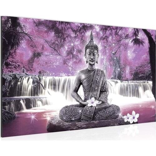 CraftArtGo 5D DIY Diamond Embroidery Buddhism Full Square Round Rhinestone Mosaic Painting Cross Stitch Flowers Diamond Kit