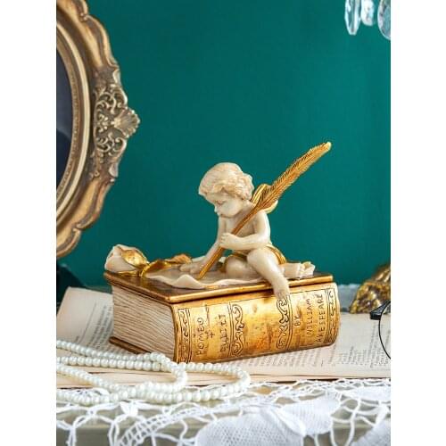European classical angel jewelry storage box tissue box dressing table decoration ornaments retro home wedding birthday gift